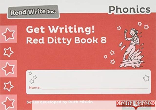 Read Write Inc. Phonics: Get Writing! Red Ditty Book 8 Pack of 10 Ruth Miskin Tim Archbold  9780198414346 Oxford University Press - książka