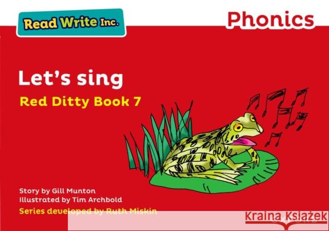 Read Write Inc. Phonics: Let's Sing (Red Ditty Book 7)  9780198371250 Oxford University Press - książka