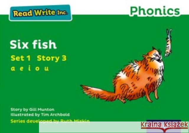 Read Write Inc. Phonics: Six Fish (Green Set 1 Storybook 3) Munton, Gill 9780198371335 Oxford University Press - książka