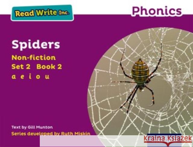 Read Write Inc. Phonics: Spiders (Purple Set 2 Non-fiction 2) Munton, Gill 9780198373506 Oxford University Press - książka