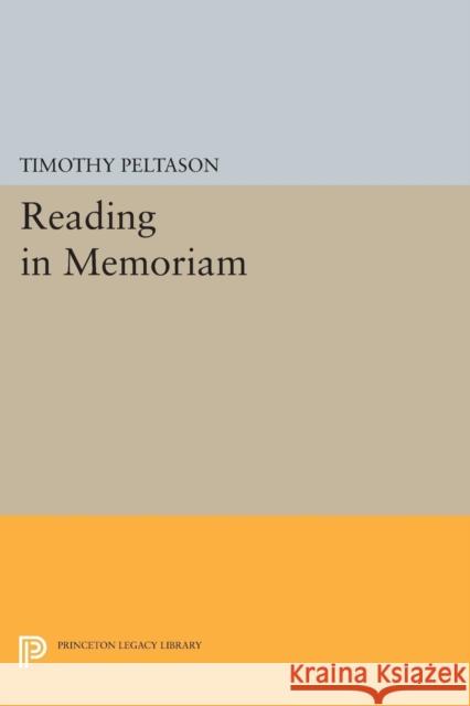 Reading in Memoriam Peltason, T 9780691611181 John Wiley & Sons - książka
