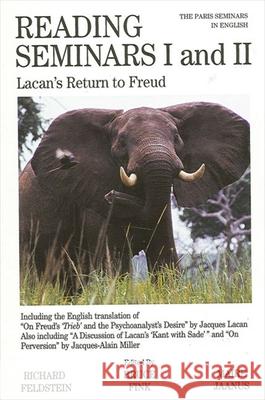 Reading Seminars I and II: Lacan's Return to Freud Feldstein, Richard 9780791427804 State University of New York Press - książka