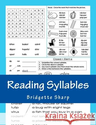 Reading Syllables: Simple & Fun Syllable Practice Bridgette Sharp 9781975949853 Createspace Independent Publishing Platform - książka