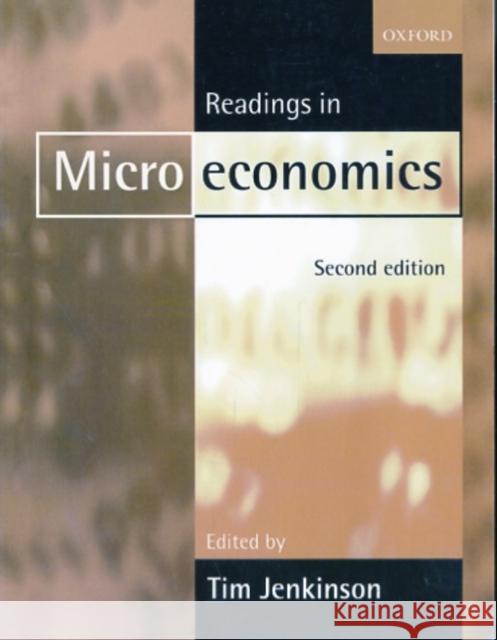 Readings in Microeconomics Tim Jenkinson 9780198776307 Oxford University Press - książka