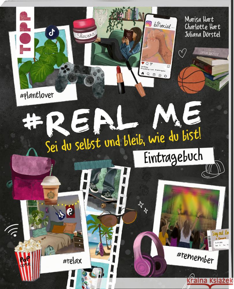 #Real me - Sei du selbst und bleib, wie du bist! - Das Teenie-Eintragebuch Hart, Marisa, Hart, Charlotte 9783735892492 Frech - książka