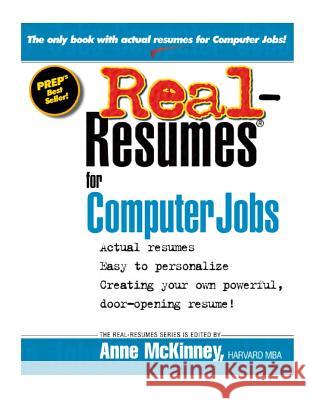 Real-Resumes for Computer Jobs Anne McKinney 9781475093551 Createspace - książka