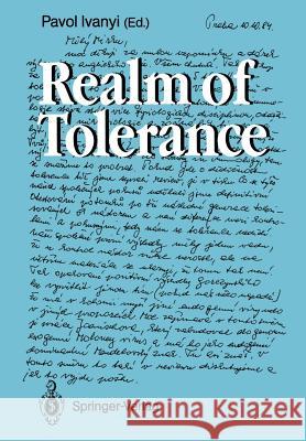 Realm of Tolerance Pavol Ivanyi M. Boiron 9783642747144 Springer - książka