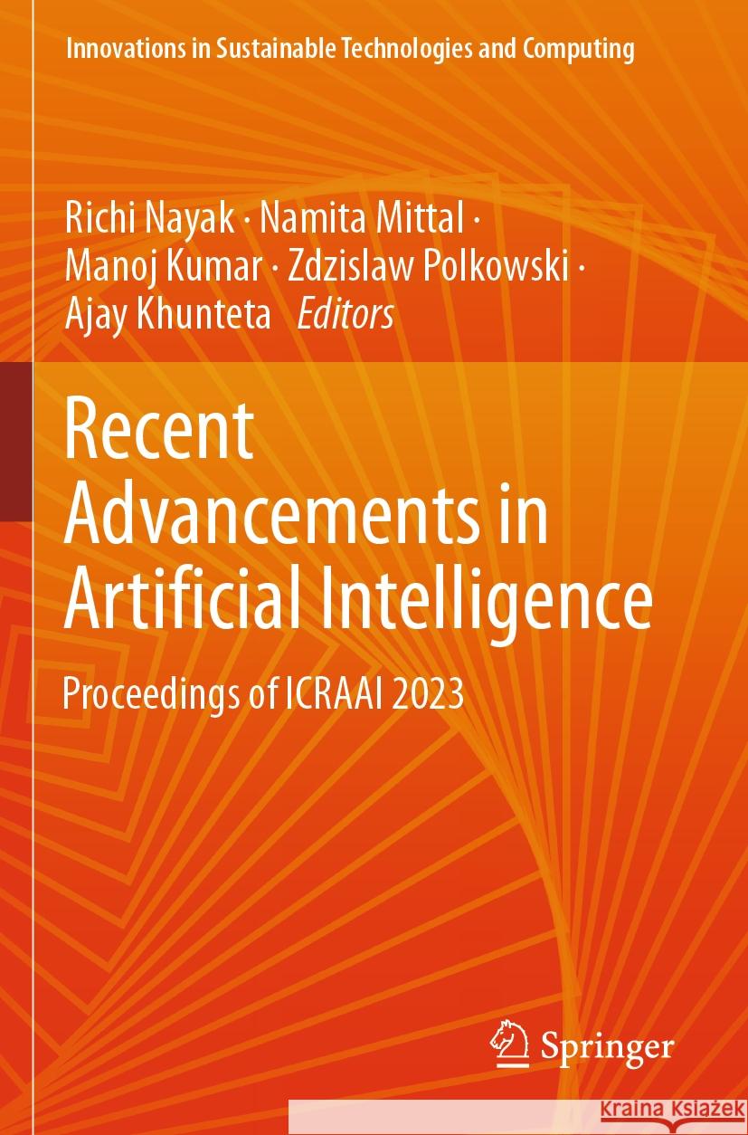 Recent Advancements in Artificial Intelligence   9789819711130 Springer Nature Singapore - książka