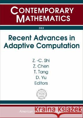 Recent Advances in Adaptive Computation  9780821836620 AMERICAN MATHEMATICAL SOCIETY - książka