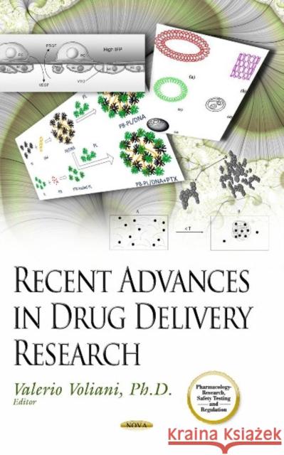 Recent Advances in Drug Delivery Research Valerio Voliani 9781629482286 Nova Science Publishers Inc - książka