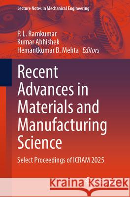 Recent Advances in Materials and Manufacturing Science  9789819500628 Springer - książka