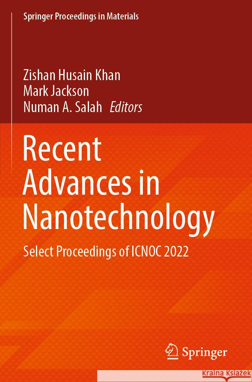 Recent Advances in Nanotechnology  9789819946877 Springer Nature Singapore - książka