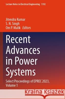 Recent Advances in Power Systems  9789819754595 Springer - książka