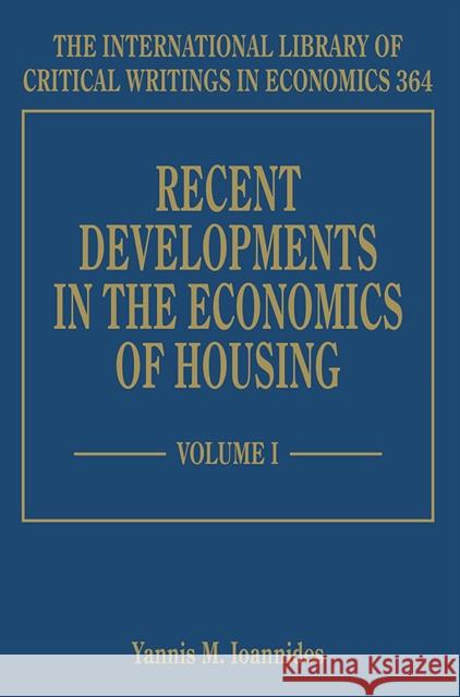 Recent Developments in the Economics of Housing Yannis M. Ioannides   9781788112000 Edward Elgar Publishing Ltd - książka