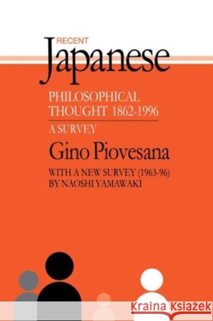 Recent Japanese Philosophical Thought 1862-1994: A Survey Piovesana, Gino K. 9781873410653 Taylor & Francis - książka