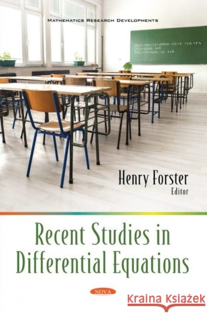 Recent Studies in Differential Equations  9781536183894 Nova Science Publishers Inc - książka
