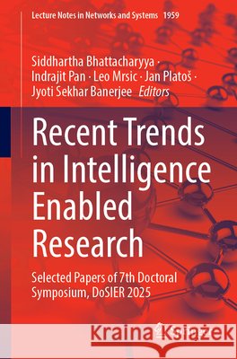 Recent Trends in Intelligence Enabled Research  9783032254450 Springer Nature Switzerland AG - książka