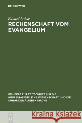 Rechenschaft vom Evangelium Eduard Lohse 9783110193589 De Gruyter - książka