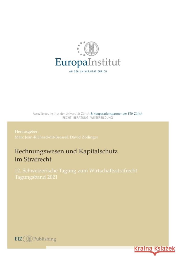 Rechnungswesen und Kapitalschutz im Strafrecht Jean-Richard-dit-Bressel, Marc 9783038055419 buch & netz - książka