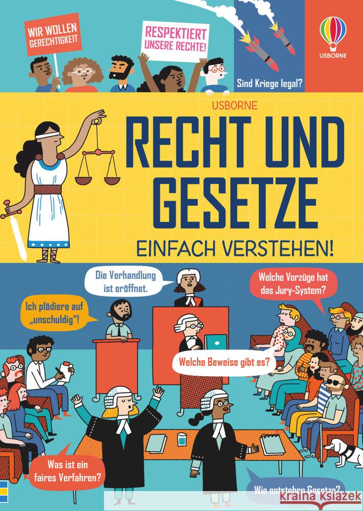 Recht und Gesetze - einfach verstehen! Hall, Rose, Bryan, Lara 9781789416305 Usborne Verlag - książka