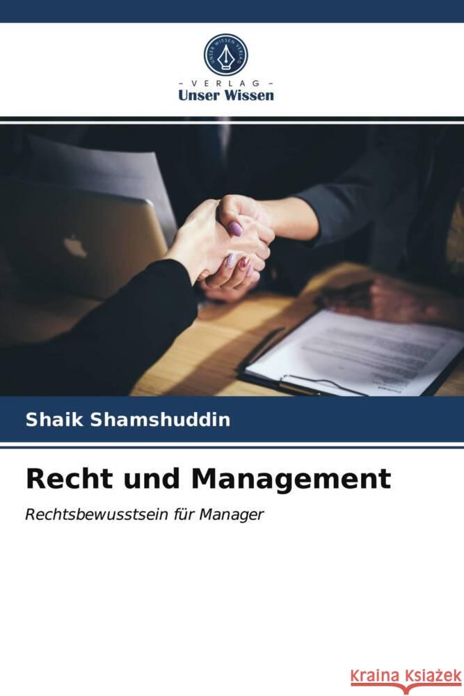 Recht und Management Shamshuddin, Shaik 9786204000893 Verlag Unser Wissen - książka