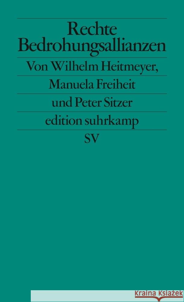 Rechte Bedrohungsallianzen Heitmeyer, Wilhelm 9783518127483 Suhrkamp - książka