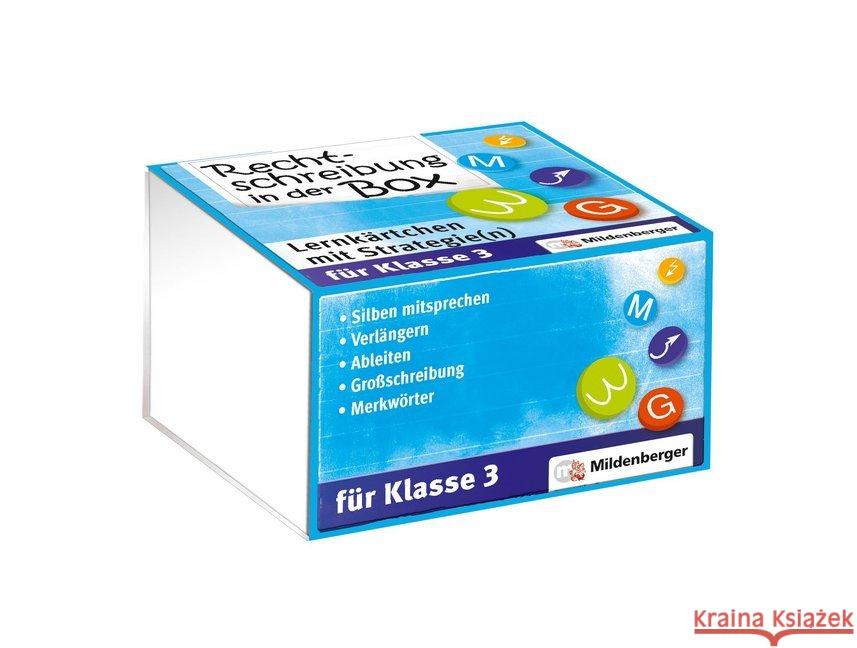 Rechtschreibung in der Box - Lernkärtchen mit Strategie(n) Klasse 3 Iwansky, Rainer Müller-Trautmann, Melanie  9783619032211 Mildenberger - książka