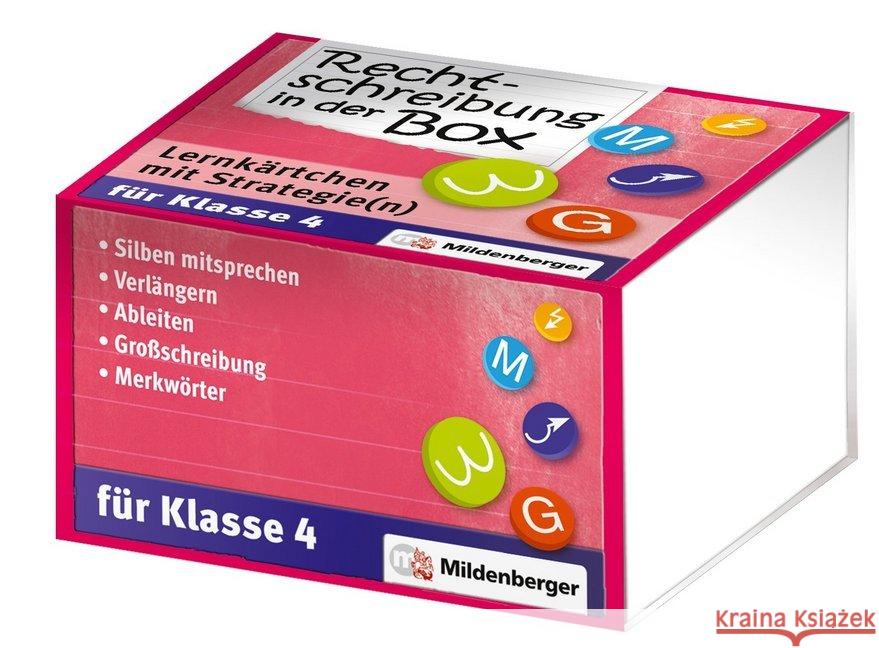 Rechtschreibung in der Box - Lernkärtchen mit Strategie(n) Klasse 4 Iwansky, Rainer; Müller-Trautmann, Melanie 9783619042210 Mildenberger - książka