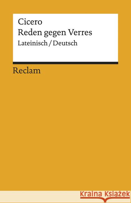 Reden gegen Verres. Gesamtausgabe : Lateinisch/Deutsch Cicero 9783150196489 Reclam, Ditzingen - książka