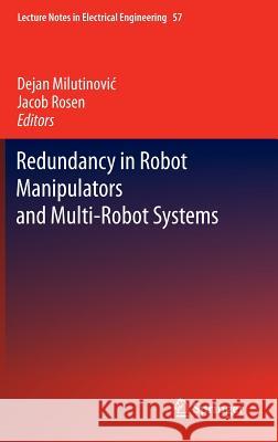 Redundancy in Robot Manipulators and Multi-Robot Systems Dejan Milutinovi Jacob Rosen 9783642339707 Springer - książka