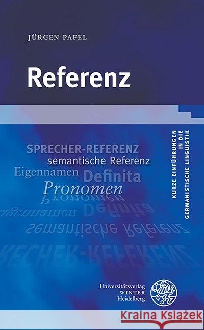 Referenz Jurgen Pafel 9783825347291 Universitatsverlag Winter - książka