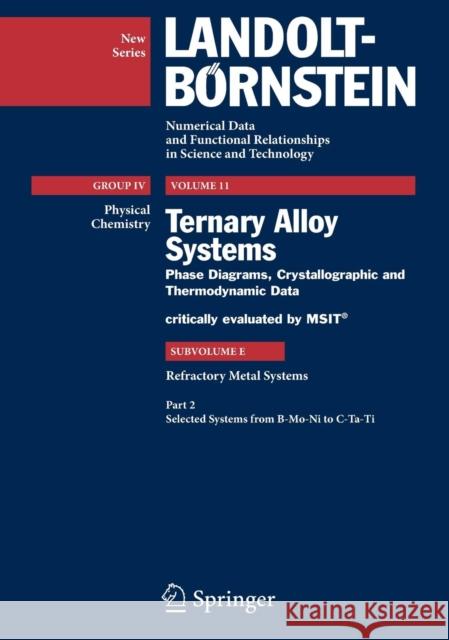 Refractory Metal Systems Günter Effenberg 9783642026997 Springer-Verlag Berlin and Heidelberg GmbH &  - książka