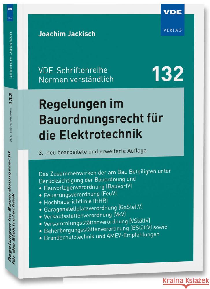 Regelungen im Bauordnungsrecht für die Elektrotechnik Jackisch, Joachim 9783800760152 VDE-Verlag - książka