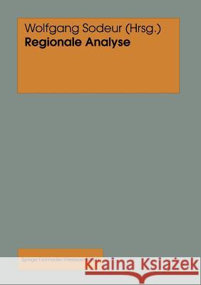 Regionale Analyse Mit Kleinen Gebietseinheiten Wolfgang Sodeur 9783810018243 Vs Verlag Fur Sozialwissenschaften - książka