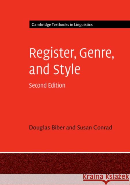 Register, Genre, and Style Douglas Biber Susan Conrad 9781108444088 Cambridge University Press - książka