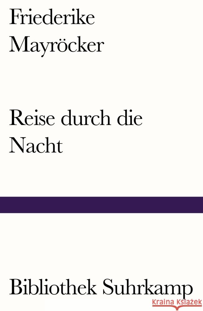 Reise durch die Nacht Mayröcker, Friederike 9783518242629 Suhrkamp Verlag - książka