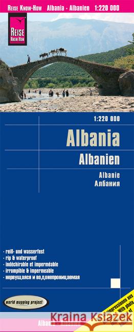 Reise Know-How Landkarte Albanien / Albania (1:220.000) : reiß- und wasserfest (world mapping project) Peter Rump, Reise Know-How Verlag 9783831774333 Reise Know-How Verlag Peter Rump - książka