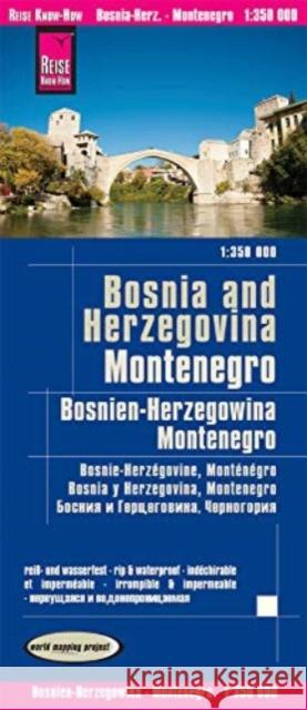 Reise Know-How Landkarte Bosnien-Herzegowina, Montenegro / Bosnia and Herzegovina, Montenegro (1:350.000) : reiß- und wasserfest (world mapping project)  9783831773343 Reise Know-How Verlag Rump - książka