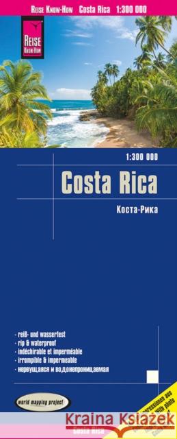 Reise Know-How Landkarte Costa Rica (1:300.000) : reiß- und wasserfest (world mapping project)  9783831774128 Reise Know-How Verlag Peter Rump - książka