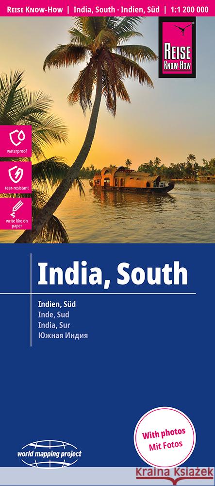 Reise Know-How Landkarte Indien, Süd / India, South (1:1.200.000)  9783831774753 Reise Know-How Verlag Peter Rump - książka