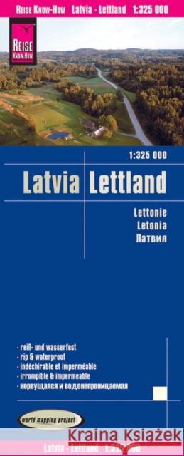 Reise Know-How Landkarte Lettland / Latvia (1:325.000) : reiß- und wasserfest (world mapping project)  9783831773787 Reise Know-How Verlag Rump - książka