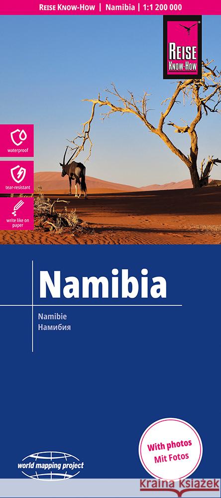 Reise Know-How Landkarte Namibia (1:1.200.000)  9783831775088 Reise Know-How Verlag Peter Rump - książka