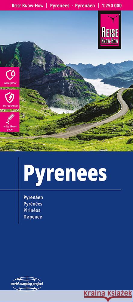 Reise Know-How Landkarte Pyrenäen / Pyrenees (1:250.000)  9783831774838 Reise Know-How Verlag Peter Rump - książka