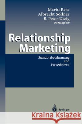 Relationship Marketing: Standortbestimmung Und Perspektiven Rese, Mario 9783540440550 Springer - książka