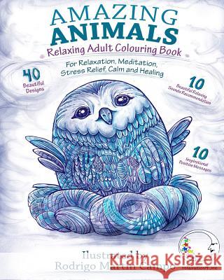 RELAXING Adult Coloring Book: Amazing Animals Relaxation4 Me 9781533280442 Createspace Independent Publishing Platform - książka