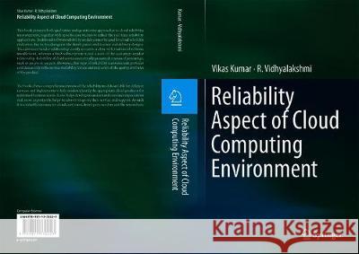 Reliability Aspect of Cloud Computing Environment Vikas Kumar R. Vidhyalakshmi 9789811330223 Springer - książka