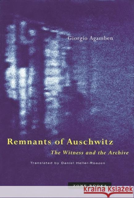 Remnants of Auschwitz: The Witness and the Archive Agamben, Giorgio 9781890951177  - książka