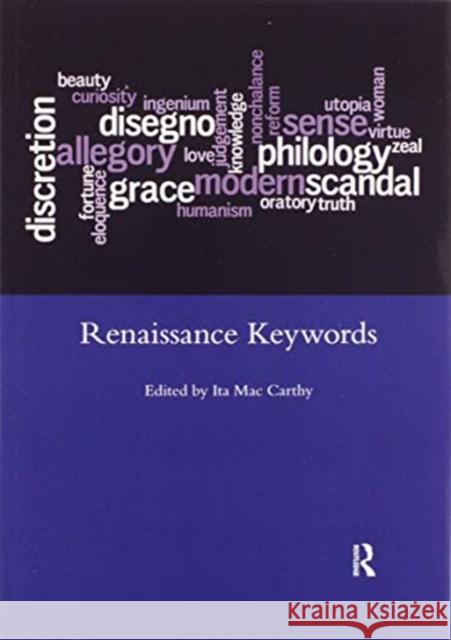 Renaissance Keywords Ita Mac Carthy 9780367603144 Routledge - książka