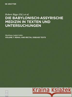 Renal and Rectal Disease Texts J. Geller Markham 9783110179644 Walter de Gruyter - książka
