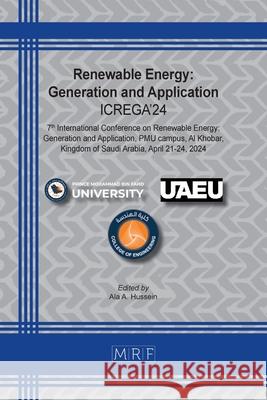 Renewable Energy: Icrega'24 Ala Hussein 9781644903209 Materials Research Forum LLC - książka